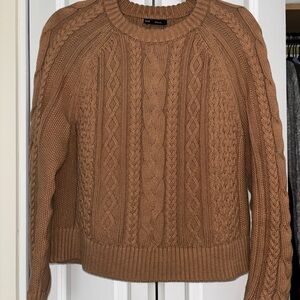GAP Cable Knit Brown Sweater